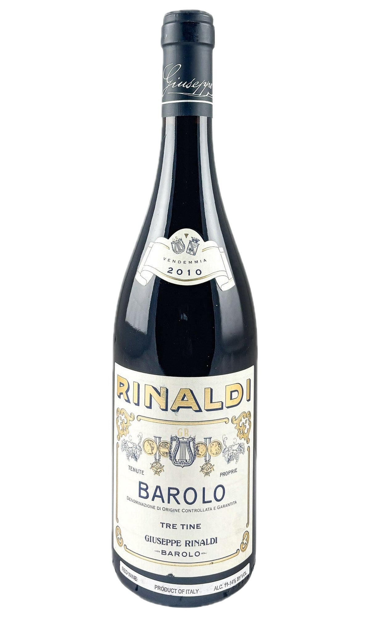Bottle of Giuseppe Rinaldi, Barolo Tre Tine, 2010 - Red Wine - Flatiron Wines & Spirits - New York