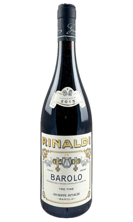 Bottle of Giuseppe Rinaldi, Barolo Tre Tine, 2015 - Red Wine - Flatiron Wines & Spirits - New York