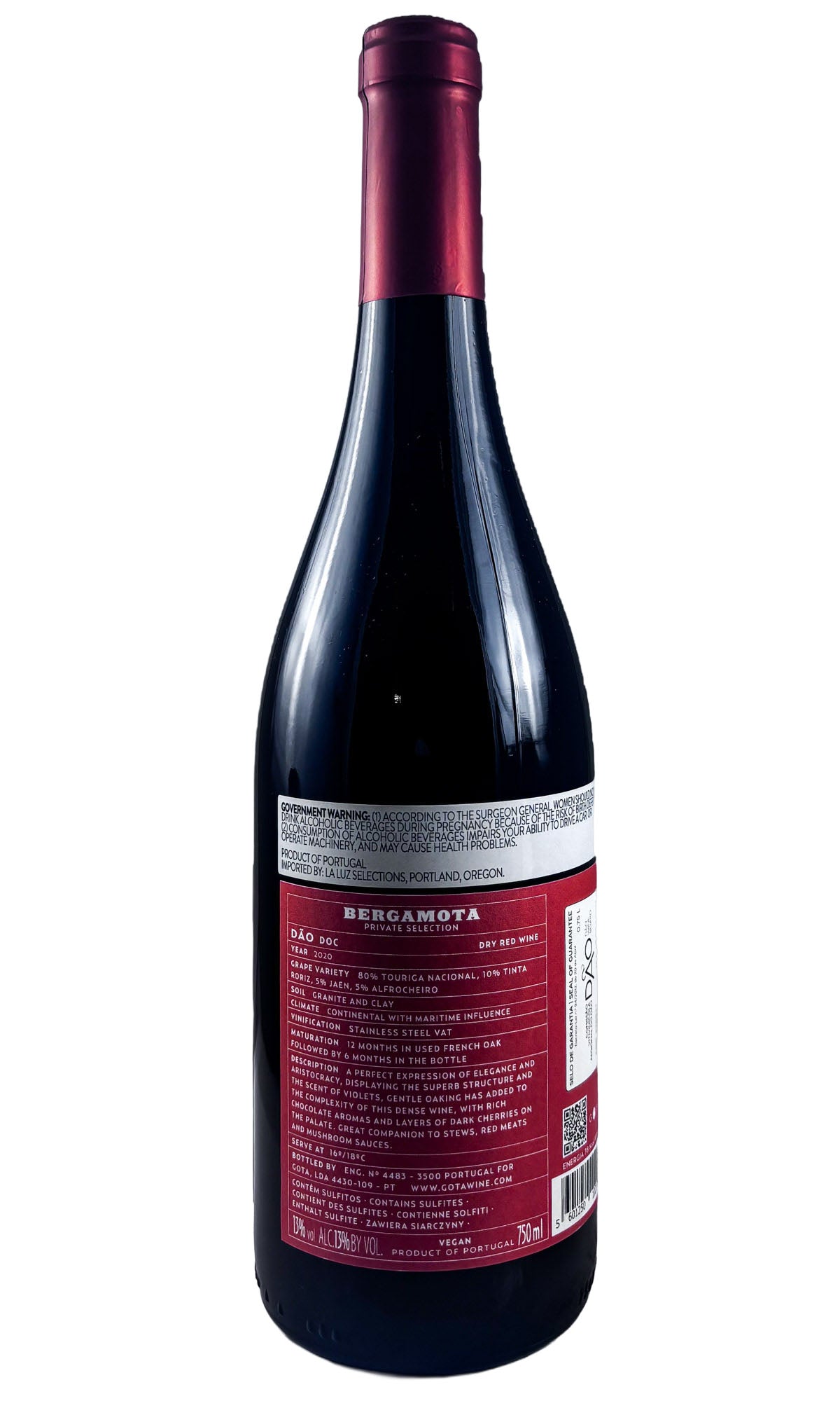 Bottle of Gota Wines, Bergamota Red Blend, 2020 - Red Wine - Flatiron Wines & Spirits - New York