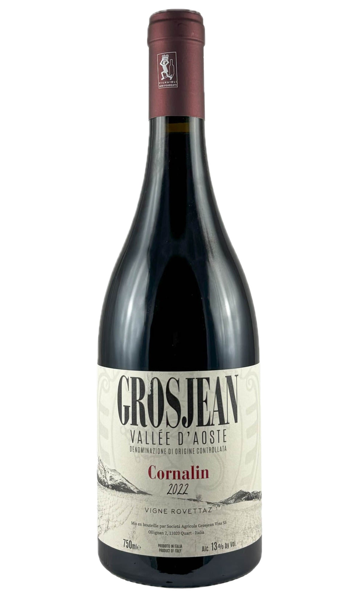Bottle of Grosjean, Cornalin Vigne Rovettaz Vallee d'Aoste, 2022 - Red Wine - Flatiron Wines & Spirits - New York