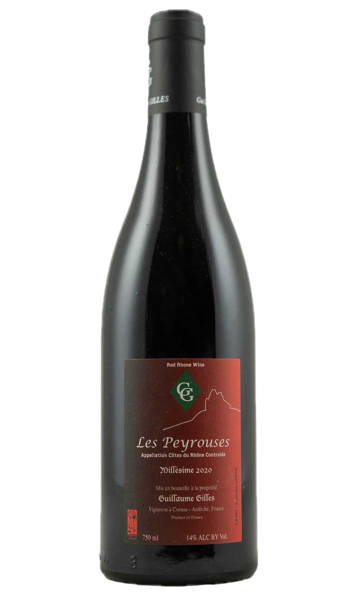 Bottle of Guillaume Gilles, Les Peyrouses Vin de France Rouge, 2020 - Red Wine - Flatiron Wines & Spirits - New York