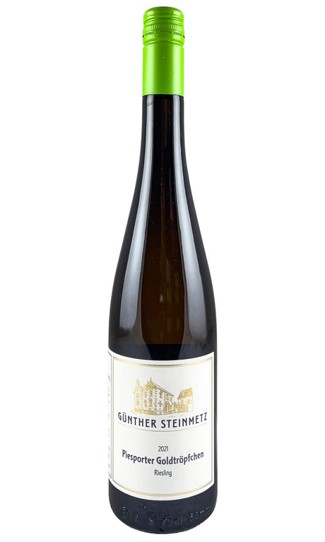 Bottle of Gunther Steinmetz, Riesling (Trocken) Piesporter Goldtropfchen (green cap), 2021 - White Wine - Flatiron Wines & Spirits - New York
