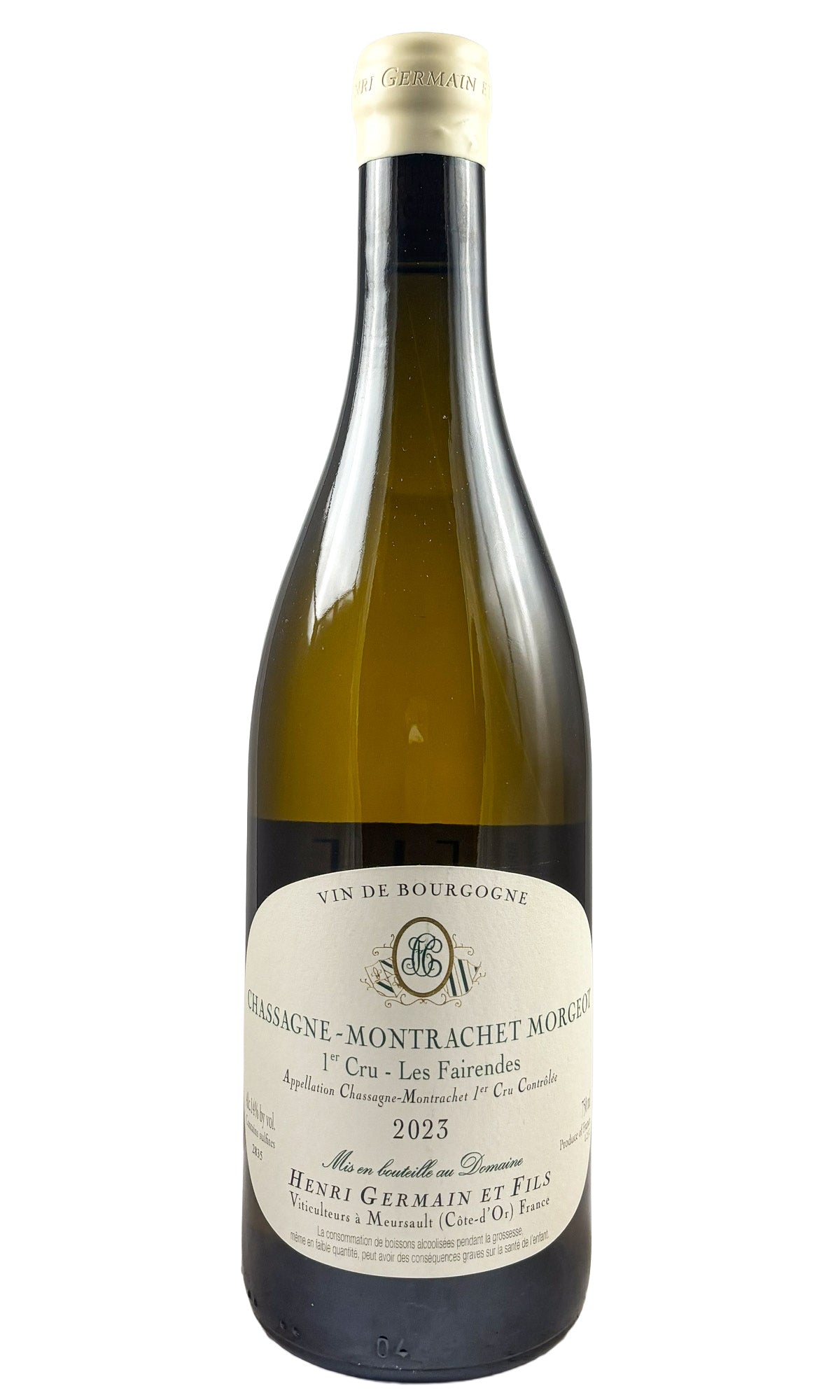 Bottle of Henri Germain, Chassagne Montrachet 1er Cru Morgeot Les Fairendes (Blanc), 2023 - White Wine - Flatiron Wines & Spirits - New York