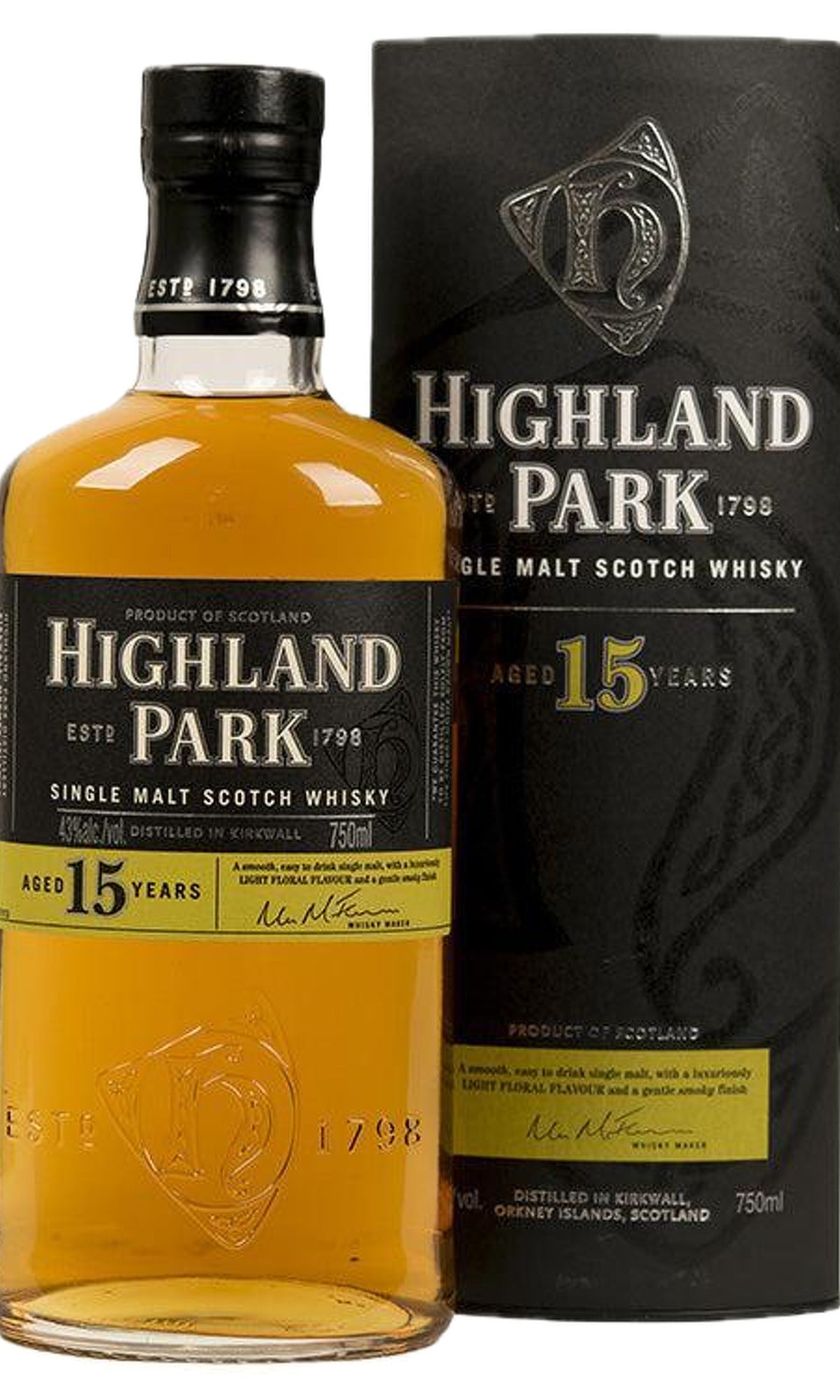 Bottle of Highland Park, Single Malt Scotch, 15 Year - Spirit - Flatiron Wines & Spirits - New York