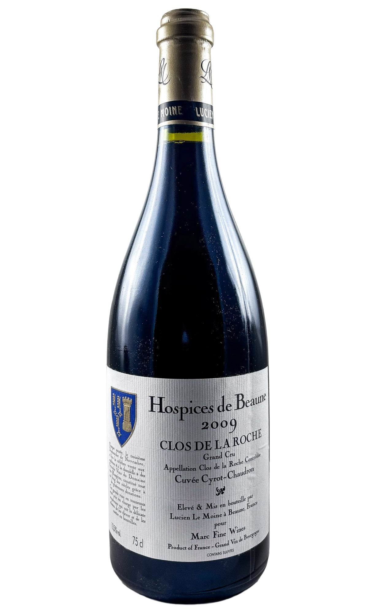 Bottle of Hospices de Beaune, Clos de la Roche Cuvee Cyrot-Chaudron (Lucien Le Moine), 2009 - Red Wine - Flatiron Wines & Spirits - New York