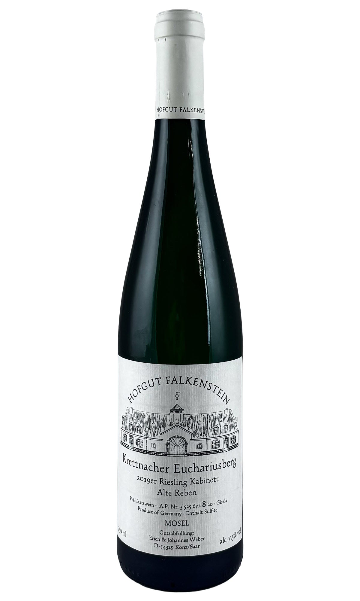 Hofgut Falkenstein, Riesling Kabinett Krettnacher Euchariusberg Alte Reben AP #8, 2019