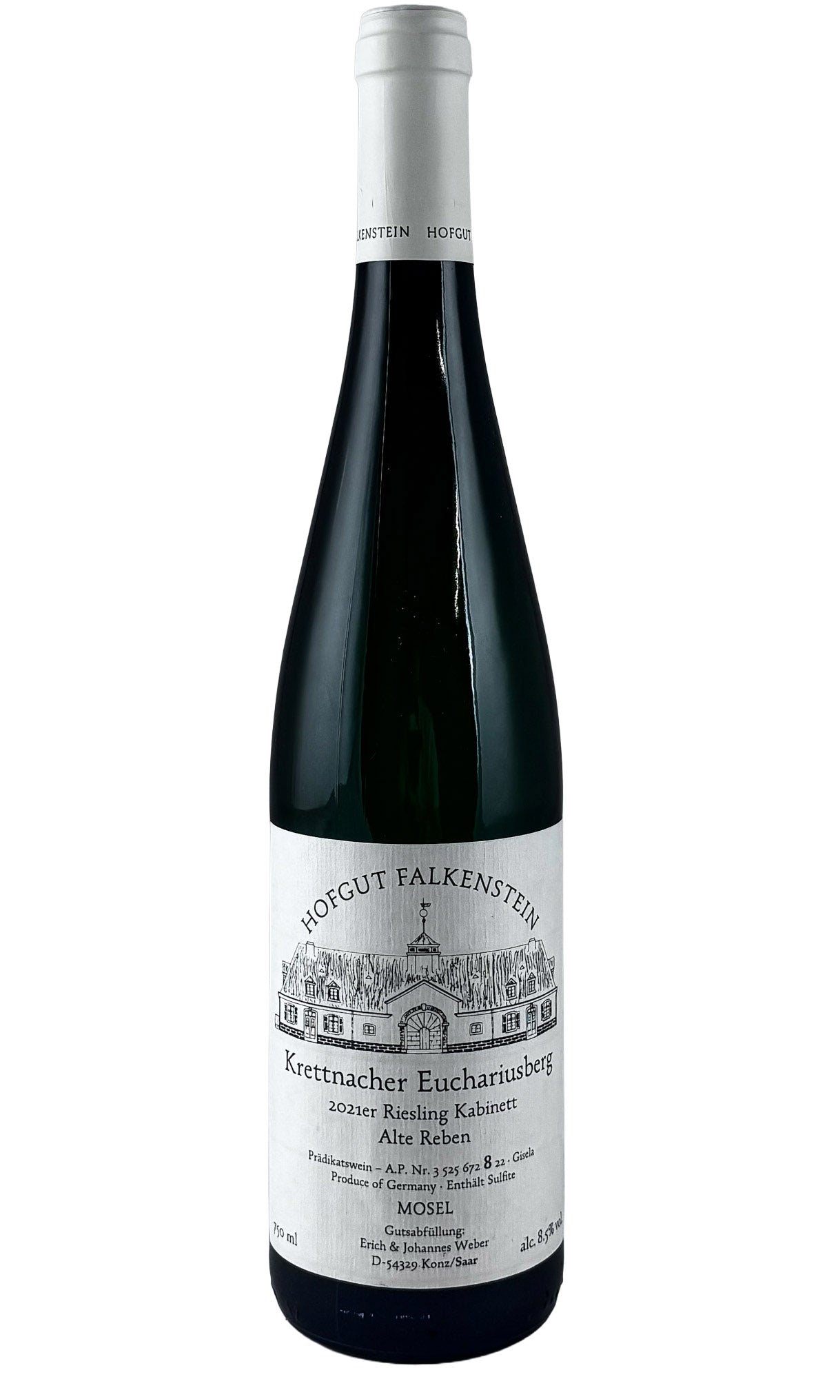 Hofgut Falkenstein, Riesling Kabinett Krettnacher Euchariusberg Alte Reben AP #8, 2021