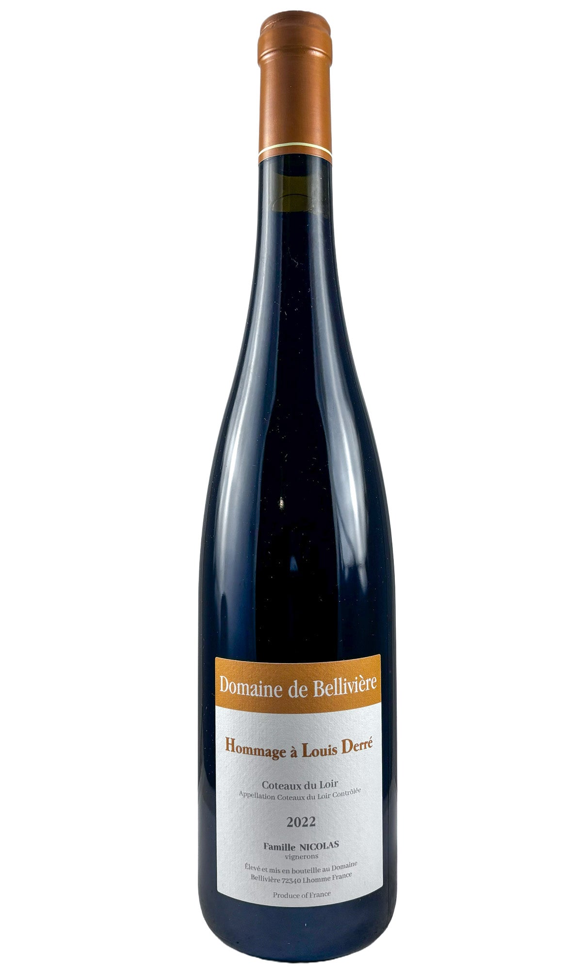 Bottle of Domaine de Belliviere (Eric Nicolas), Coteaux du Loir "Hommage a Louis Derre", 2022 - - Flatiron Wines & Spirits - New York