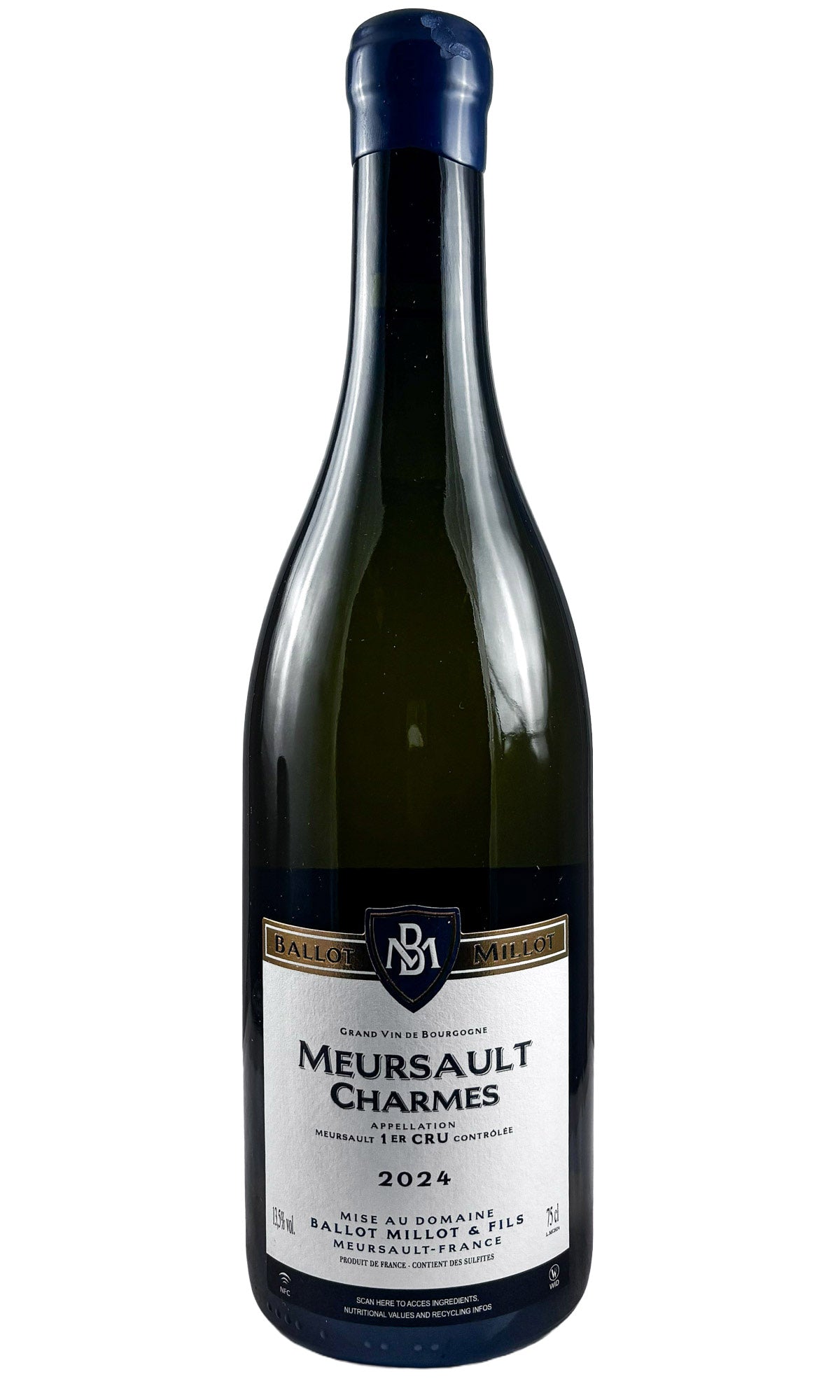 Bottle of Ballot-Millot, Meursault 1er Cru Charmes, 2024 - White Wine - Flatiron Wines & Spirits - New York