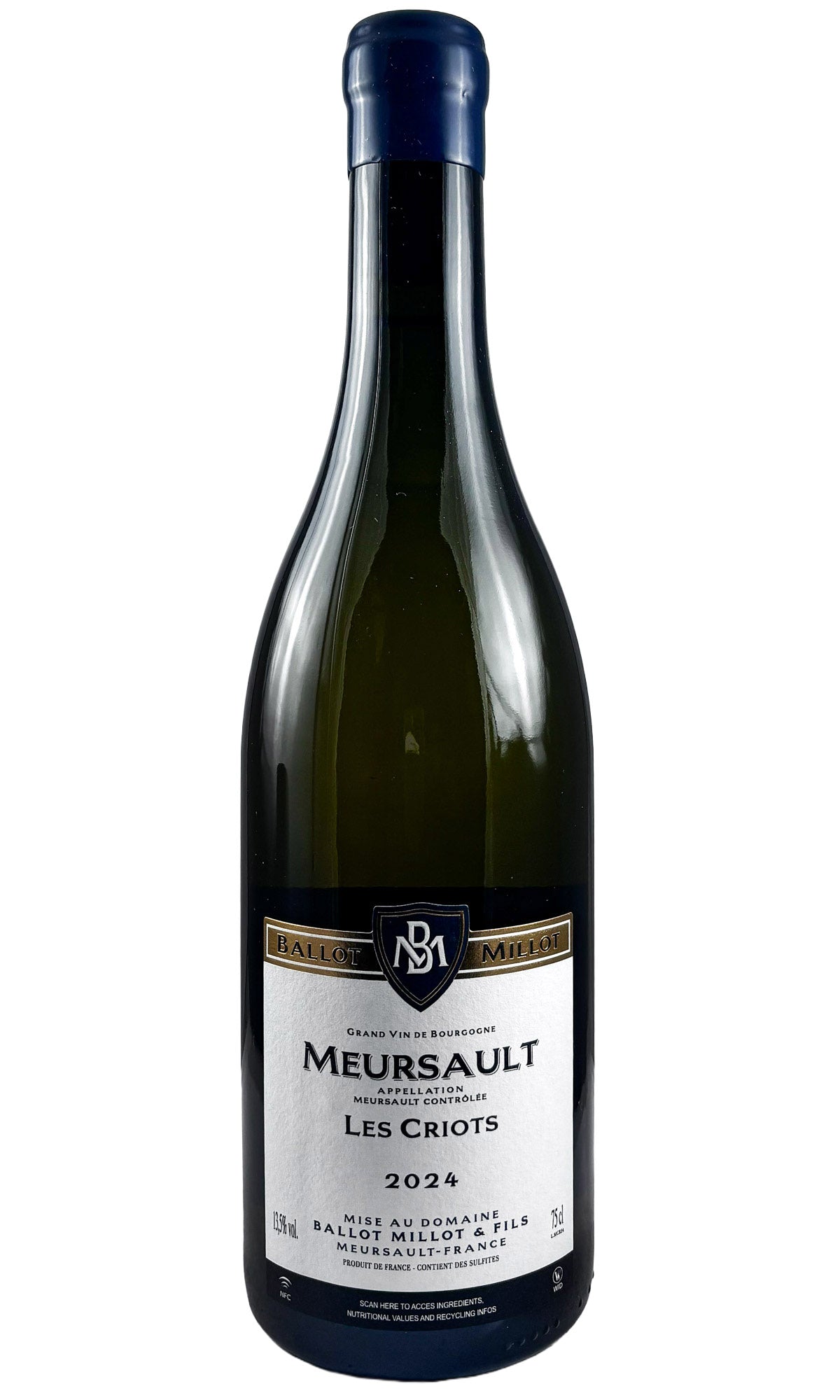 Bottle of Ballot-Millot, Meursault Les Criots [lieu-dit], 2024 - White Wine - Flatiron Wines & Spirits - New York