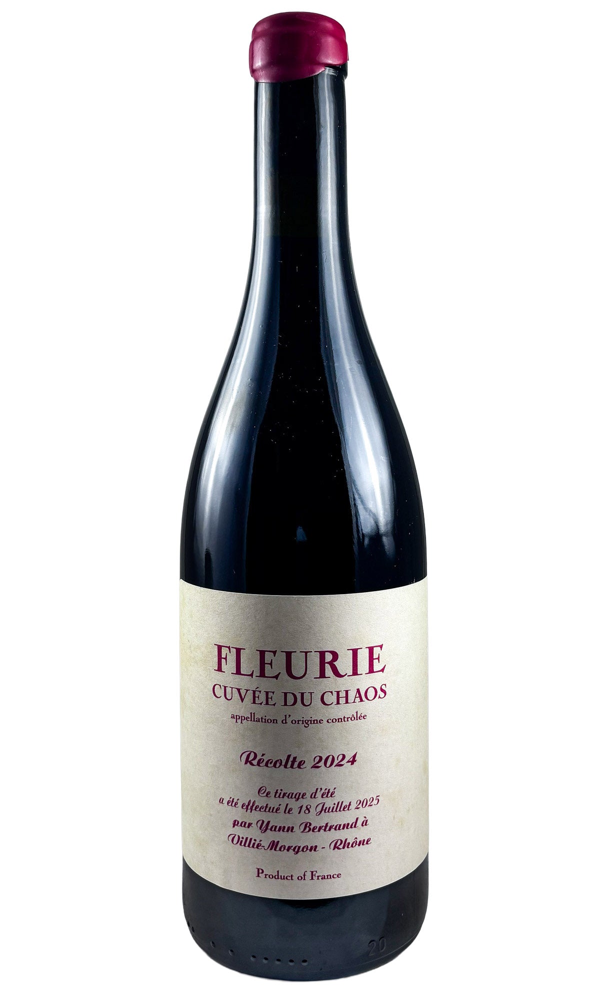 Bottle of Yann Bertrand, Fleurie 'Cuvee du Chaos', 2024 - Red Wine - Flatiron Wines & Spirits - New York