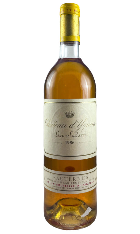 Bottle of Chateau d'Yquem, Sauternes, 1986 - Dessert Wine - Flatiron Wines & Spirits - New York