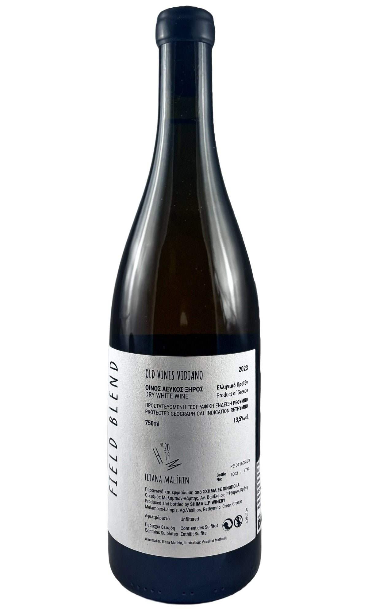 Bottle of Iliana Malihin, Old Vines Vidiano "Rethymno", 2023 - White Wine - Flatiron Wines & Spirits - New York
