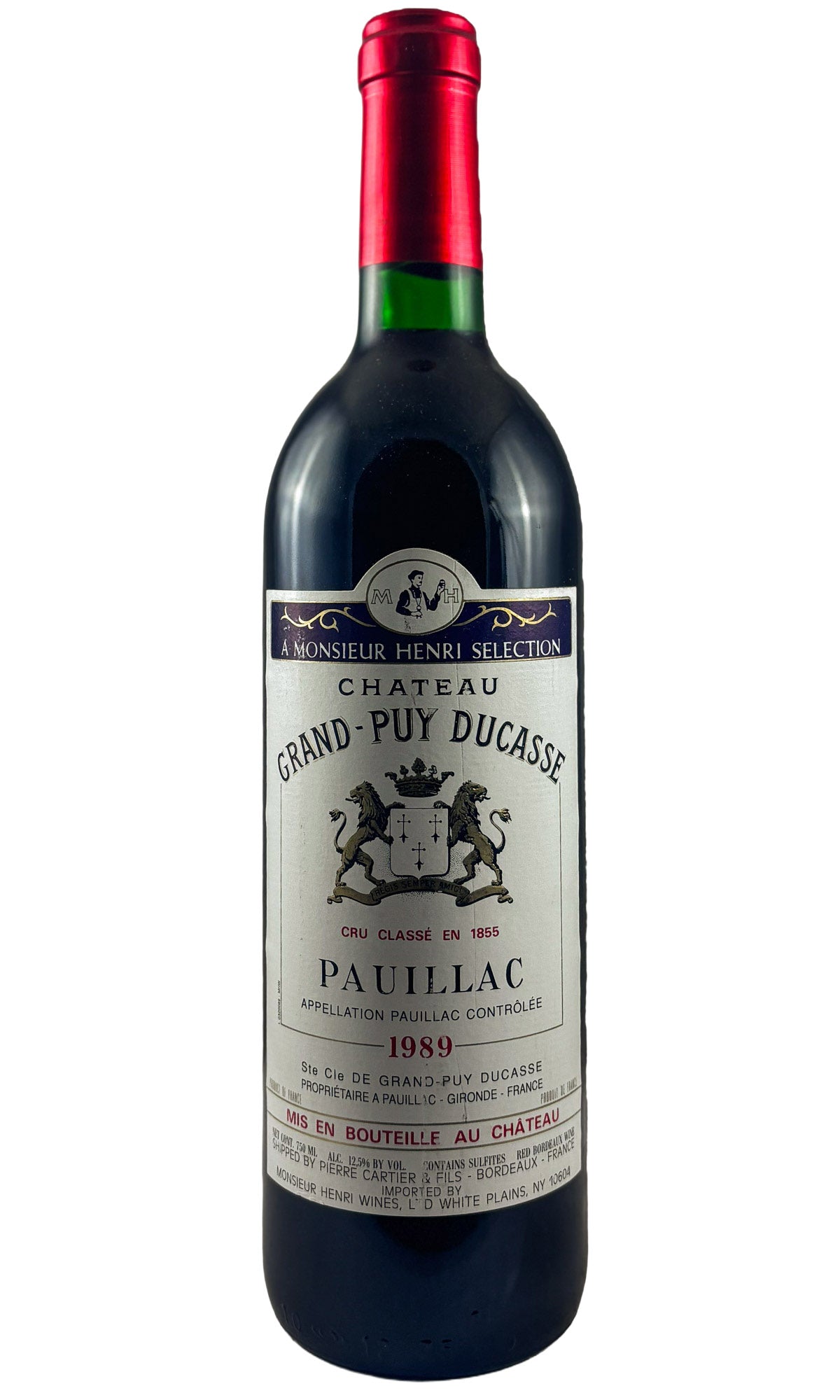 Bottle of Chateau Grand-Puy Ducasse, Pauillac, 1989 - Red Wine - Flatiron Wines & Spirits - New York