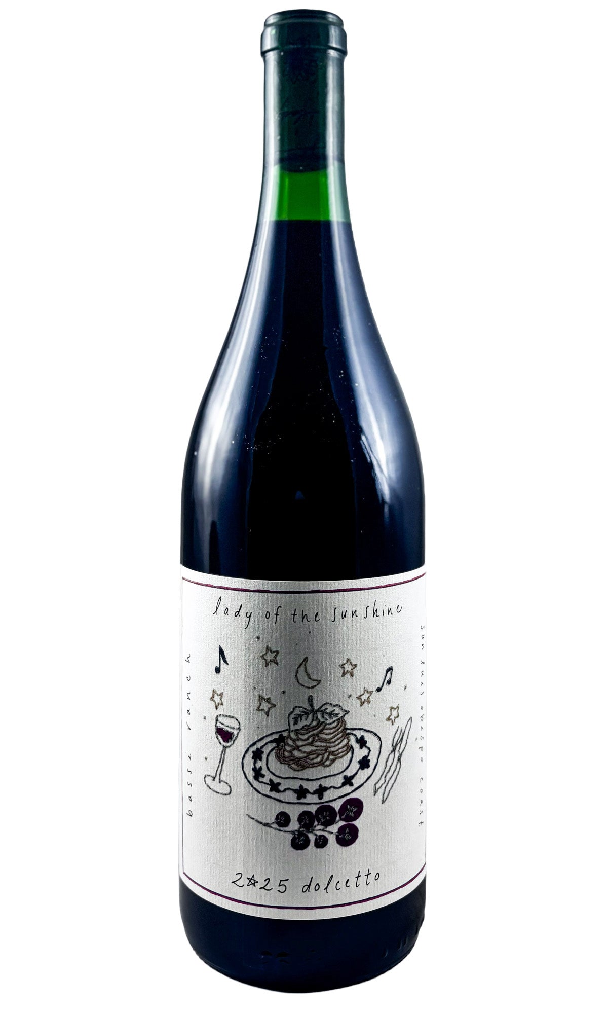 Bottle of Lady of the Sunshine, Dolcetto Bassi Vineyards San Luis Obispo Coast, 2025 - Red Wine - Flatiron Wines & Spirits - New York