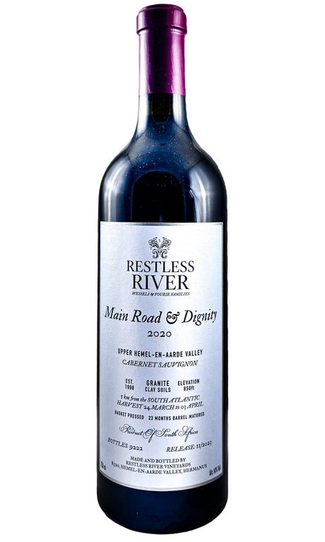 Bottle of Restless River, Cabernet Sauvignon Main Road & Dignity, 2020 - Red Wine - Flatiron Wines & Spirits - New York