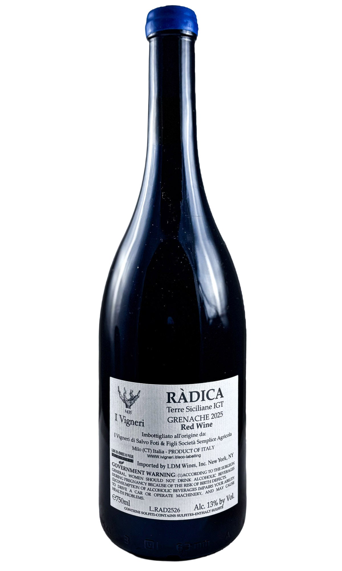 Bottle of I Vigneri (Salvo Foti), VDT Rosso "Radica", 2025 - Red Wine - Flatiron Wines & Spirits - New York