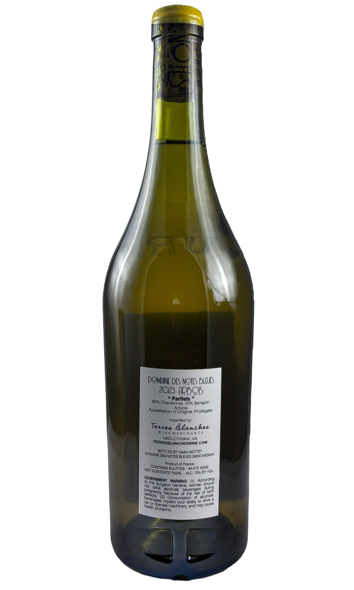 Bottle of Domaine Des Notes Bleues, Partiels Arbois Blanc, 2023 - White Wine - Flatiron Wines & Spirits - New York