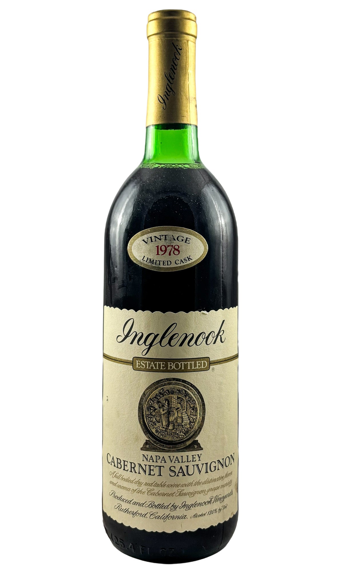 Bottle of Inglenook, Cabernet Sauvignon Limited Cask, 1978 - Red Wine - Flatiron Wines & Spirits - New York