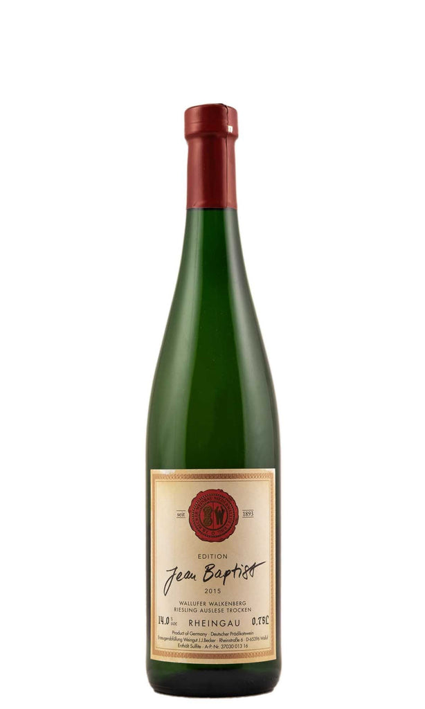 Bottle of JB Becker John Baptiste Edition, Riesling Wallufer Walkenberg Auslese Trocken, 2015 - White Wine - Flatiron Wines & Spirits - New York