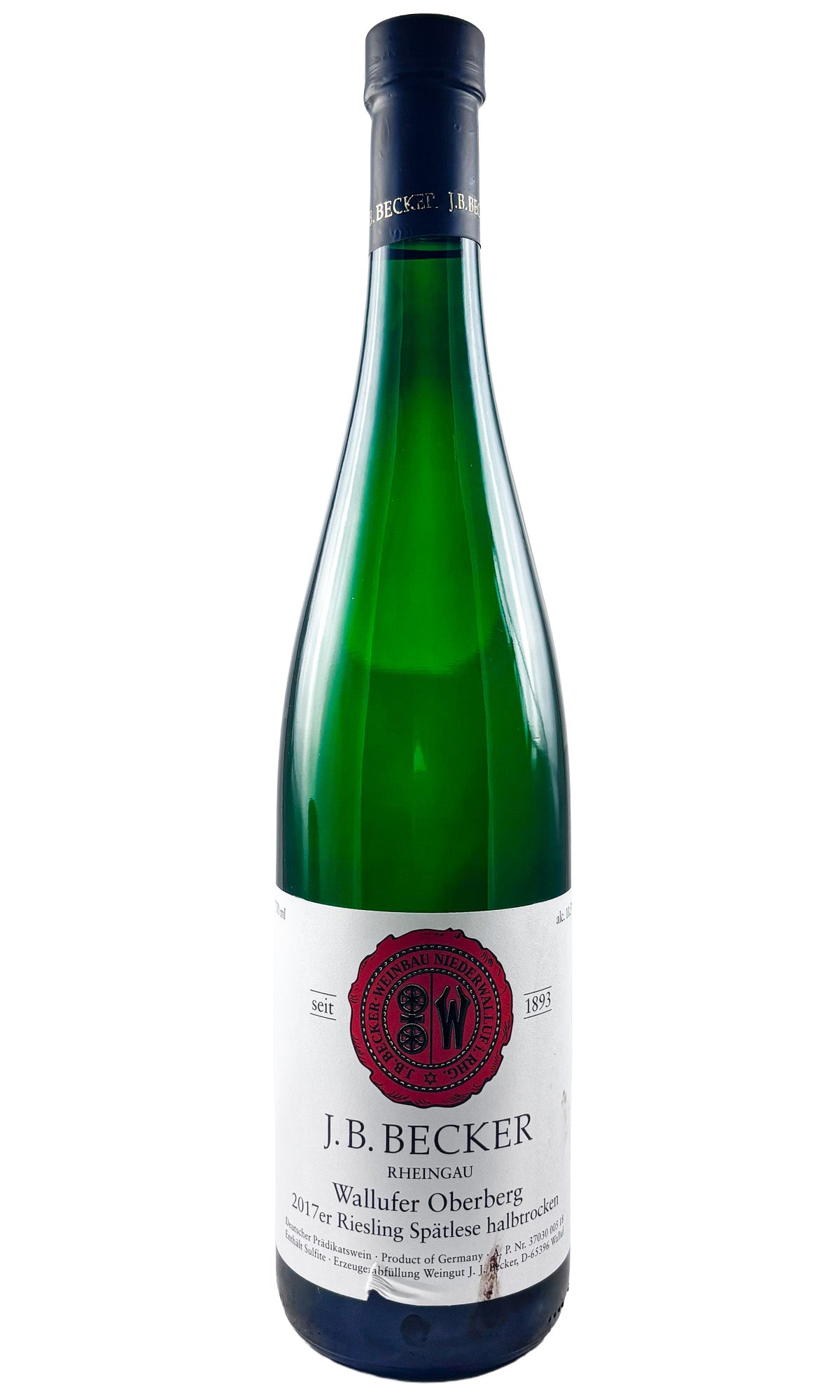 Bottle of JB Becker, Riesling Oberberg Spatlese Halbtrocken, 2017 - White Wine - Flatiron Wines & Spirits - New York