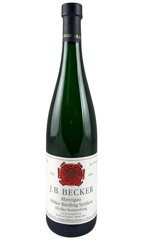 Bottle of JB Becker, Riesling Spatlese Eltviller Sonnenberg, 2008 - White Wine - Flatiron Wines & Spirits - New York