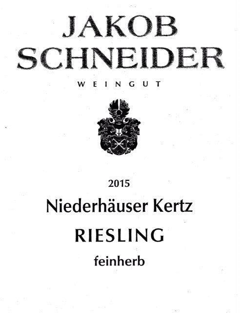 Bottle of Jakob Schneider, Auf der Kertz Riesling Feinherb, 2025 (Pre-Arrival, ETA Late Fall 2026) - White Wine - Flatiron Wines & Spirits - New York