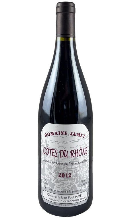 Bottle of Jean-Luc Jamet, Cotes-du-Rhone, 2012 - Red Wine - Flatiron Wines & Spirits - New York