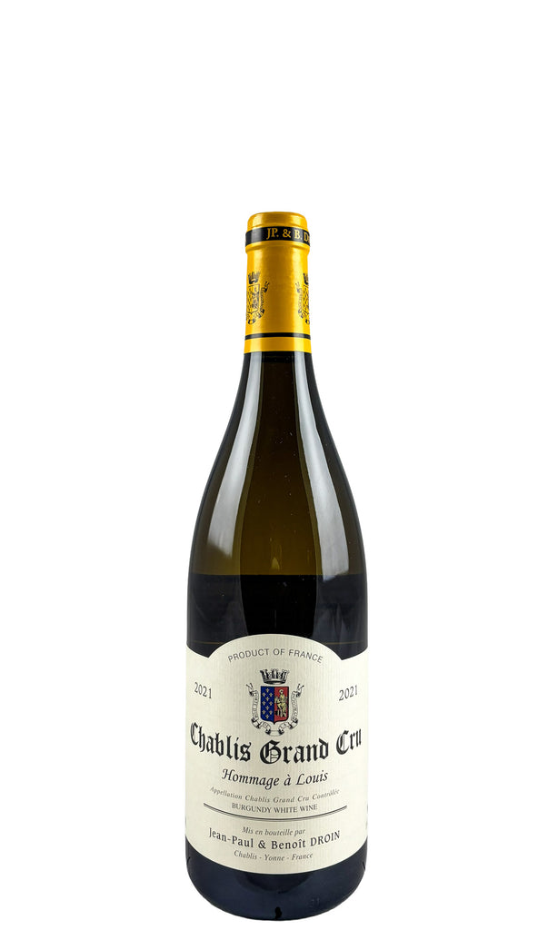 Bottle of Jean-Paul & Benoit Droin, Chablis Grand Cru Hommage a Louis, 2021 - White Wine - Flatiron Wines & Spirits - New York