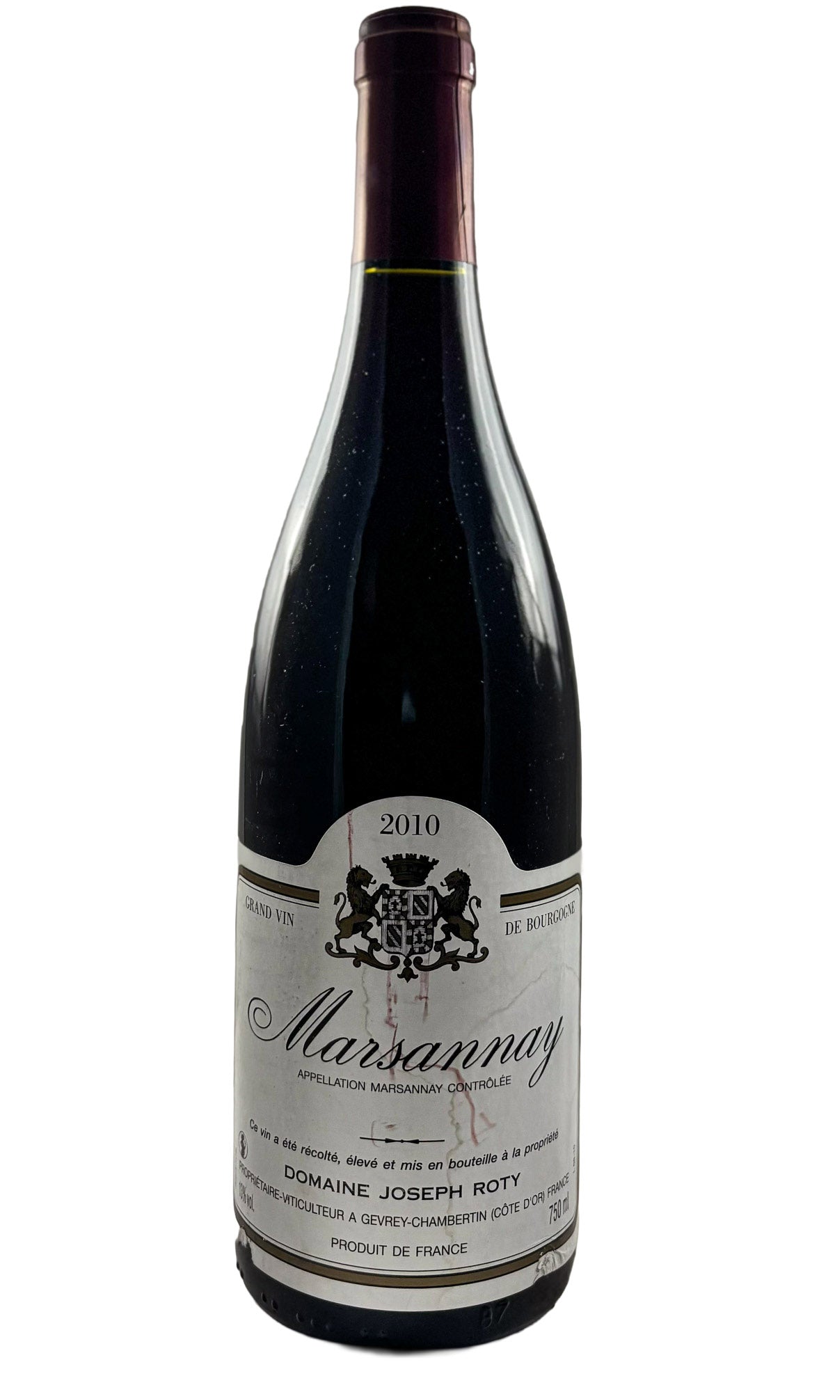 Bottle of Joseph Roty, Marsannay Rouge, 2010 - Red Wine - Flatiron Wines & Spirits - New York