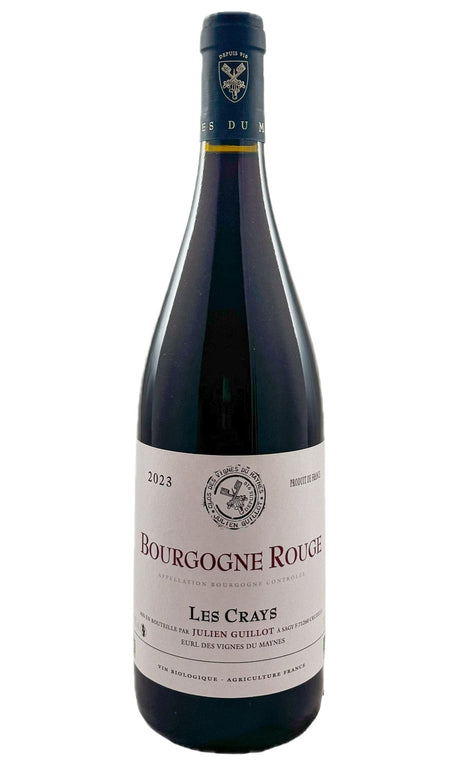 Bottle of Julien Guillot, Bourgogne Rouge "Les Crays", 2023 - Red Wine - Flatiron Wines & Spirits - New York