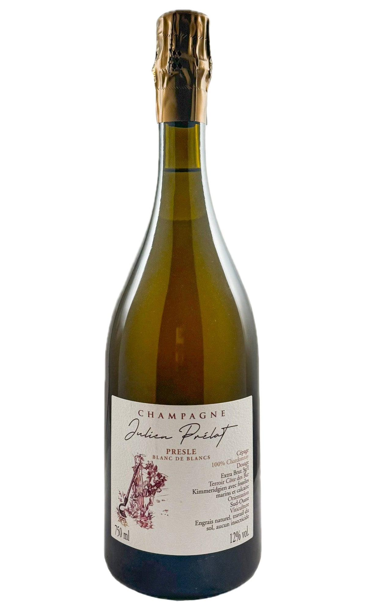 Bottle of Julien Prelat, Blanc de Blancs Champagne Extra Brut "Presle", NV [2023] - Sparkling Wine - Flatiron Wines & Spirits - New York