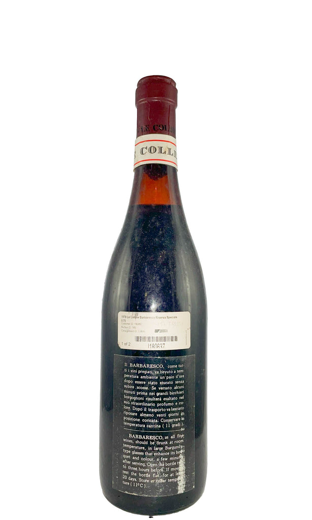 Bottle of Le Colline, Barbaresco Riserva Speciale (lightly ripped label), 1978 - Red Wine - Flatiron Wines & Spirits - New York