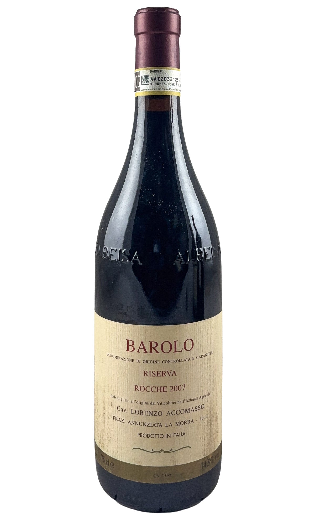 Bottle of Lorenzo Accomasso, Barolo Riserva Rocche, 2007 - Red Wine - Flatiron Wines & Spirits - New York