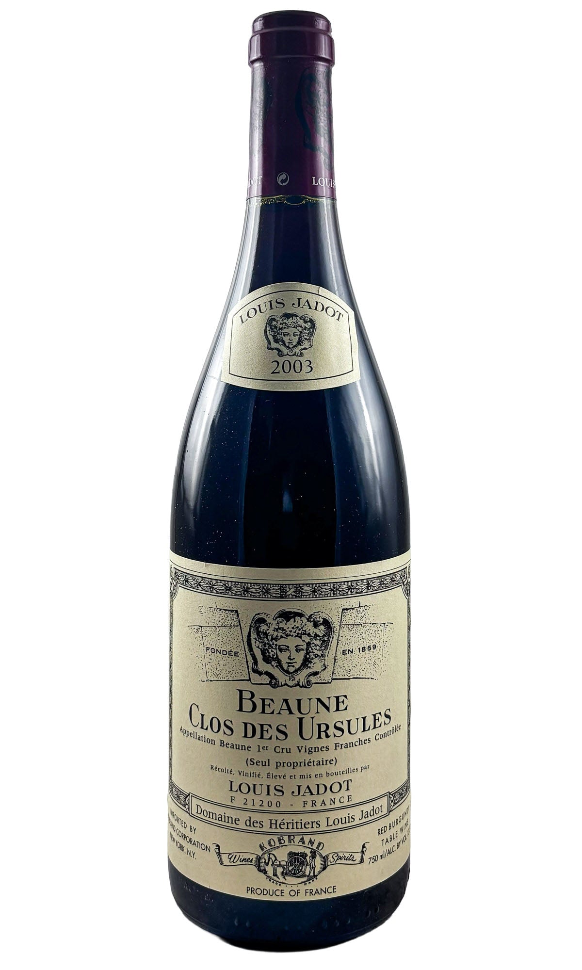 Bottle of Louis Jadot, Beaune 1er Cru Clos des Ursules, 2003 - Red Wine - Flatiron Wines & Spirits - New York