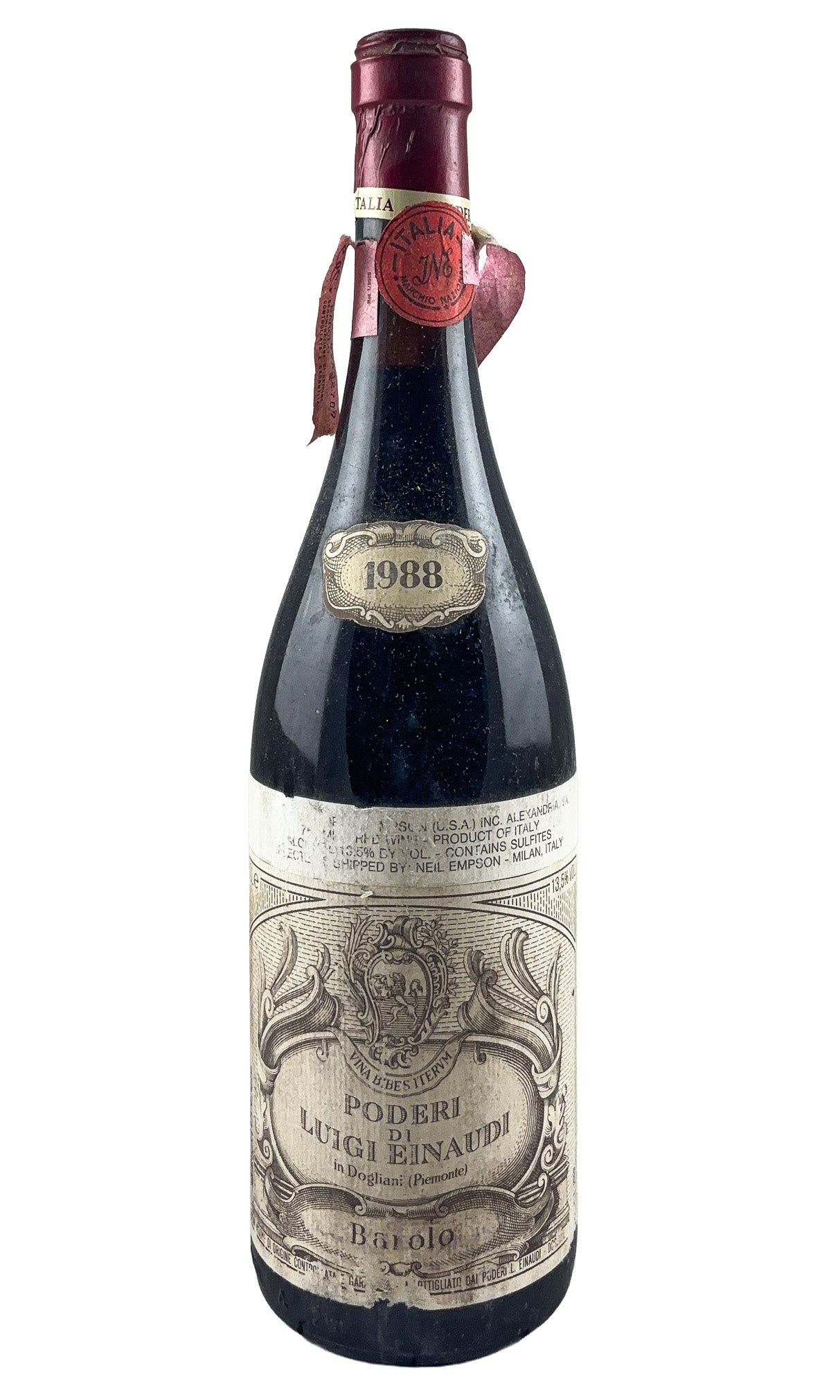 Bottle of Luigi Einaudi, Barolo, 1988 - Red Wine - Flatiron Wines & Spirits - New York