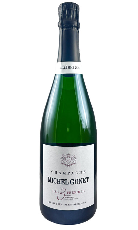 Bottle of Michel Gonet, Champagne Blanc de Blancs Les 3 Terroirs, 2020 - Sparkling Wine - Flatiron Wines & Spirits - New York