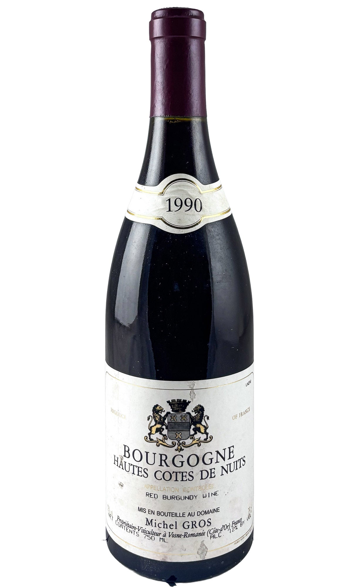 Bottle of Michel Gros, Bourgogne Hautes Cotes de Nuits Rouge, 1990 - Red Wine - Flatiron Wines & Spirits - New York