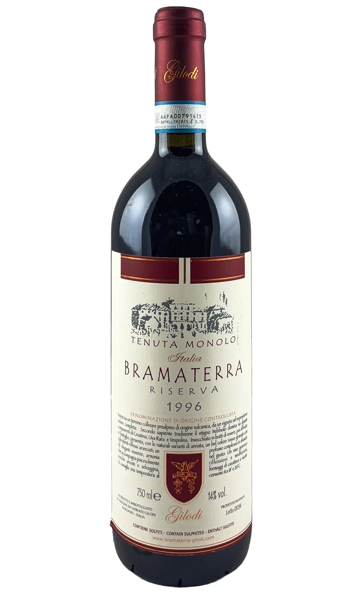 Bottle of Monolo, Bramaterra Riserva, 1996 - Red Wine - Flatiron Wines & Spirits - New York