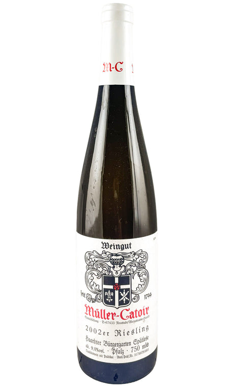 Bottle of Muller-Catoir, Haardter Burgergarten Riesling Spätlese, 2002 - White Wine - Flatiron Wines & Spirits - New York