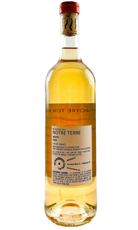 Bottle of Notre Terre (Brunnhilde Claux), VdF Orange, 2025 - Orange Wine - Flatiron Wines & Spirits - New York
