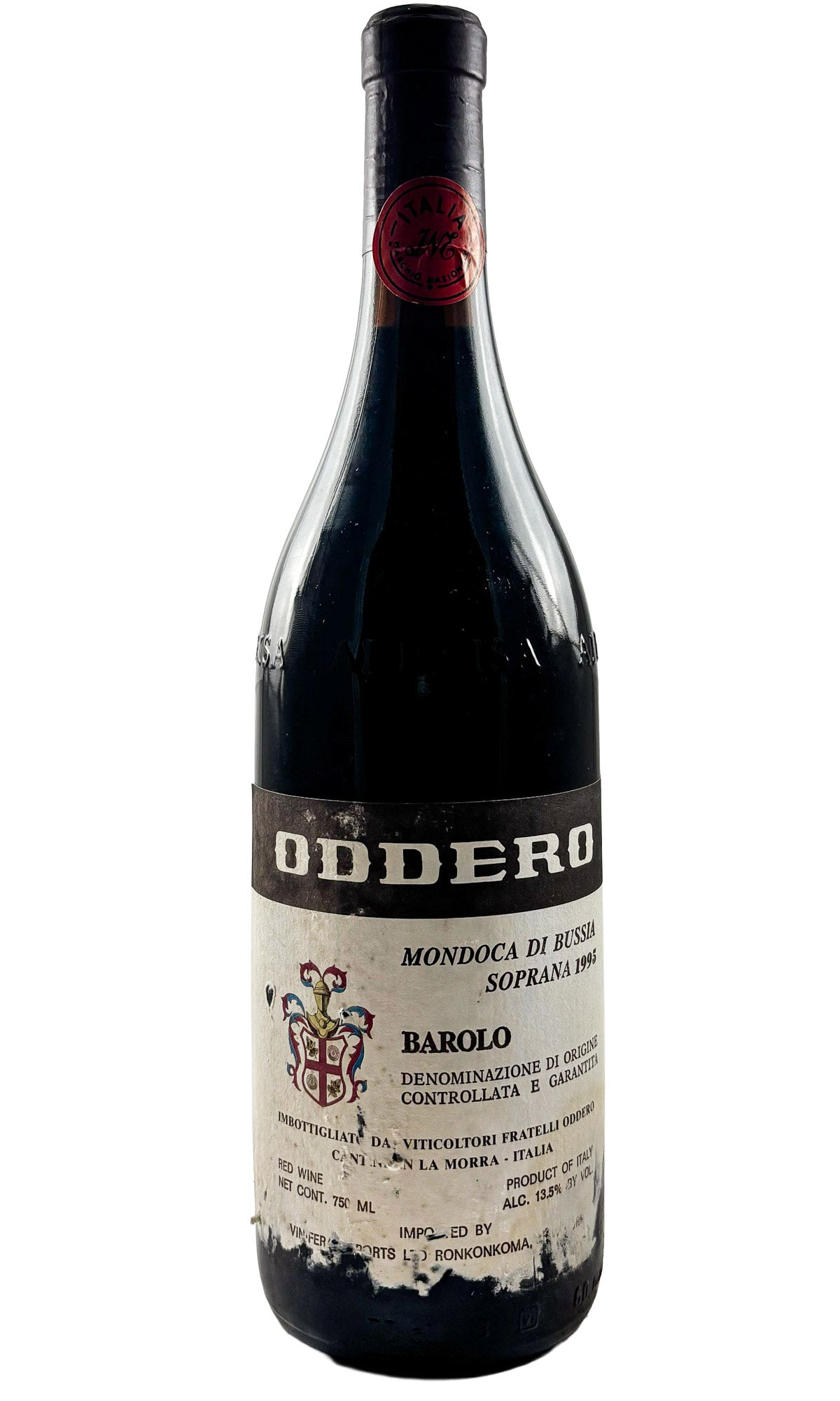 Oddero, Barolo Mondoca di Bussia Soprana (tattered labels), 1995