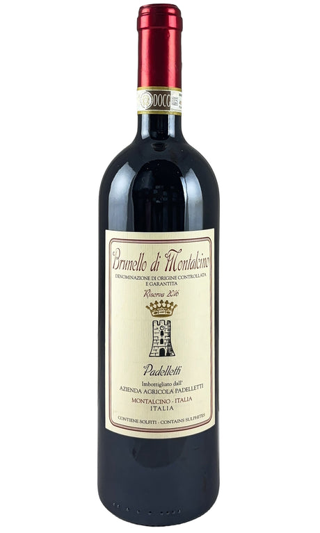 Bottle of Padelletti, Brunello di Montalcino Riserva, 2016 - Red Wine - Flatiron Wines & Spirits - New York