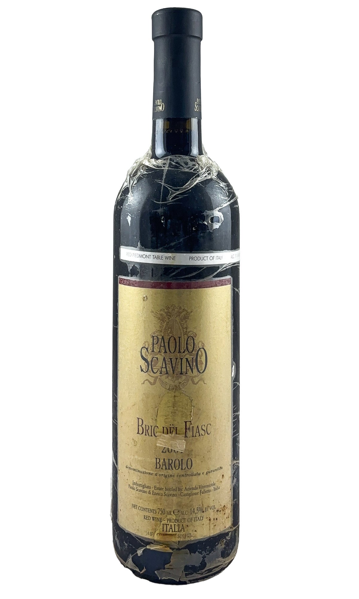 Bottle of Paolo Scavino, Barolo Bric del Fiasc, 2001 - Red Wine - Flatiron Wines & Spirits - New York