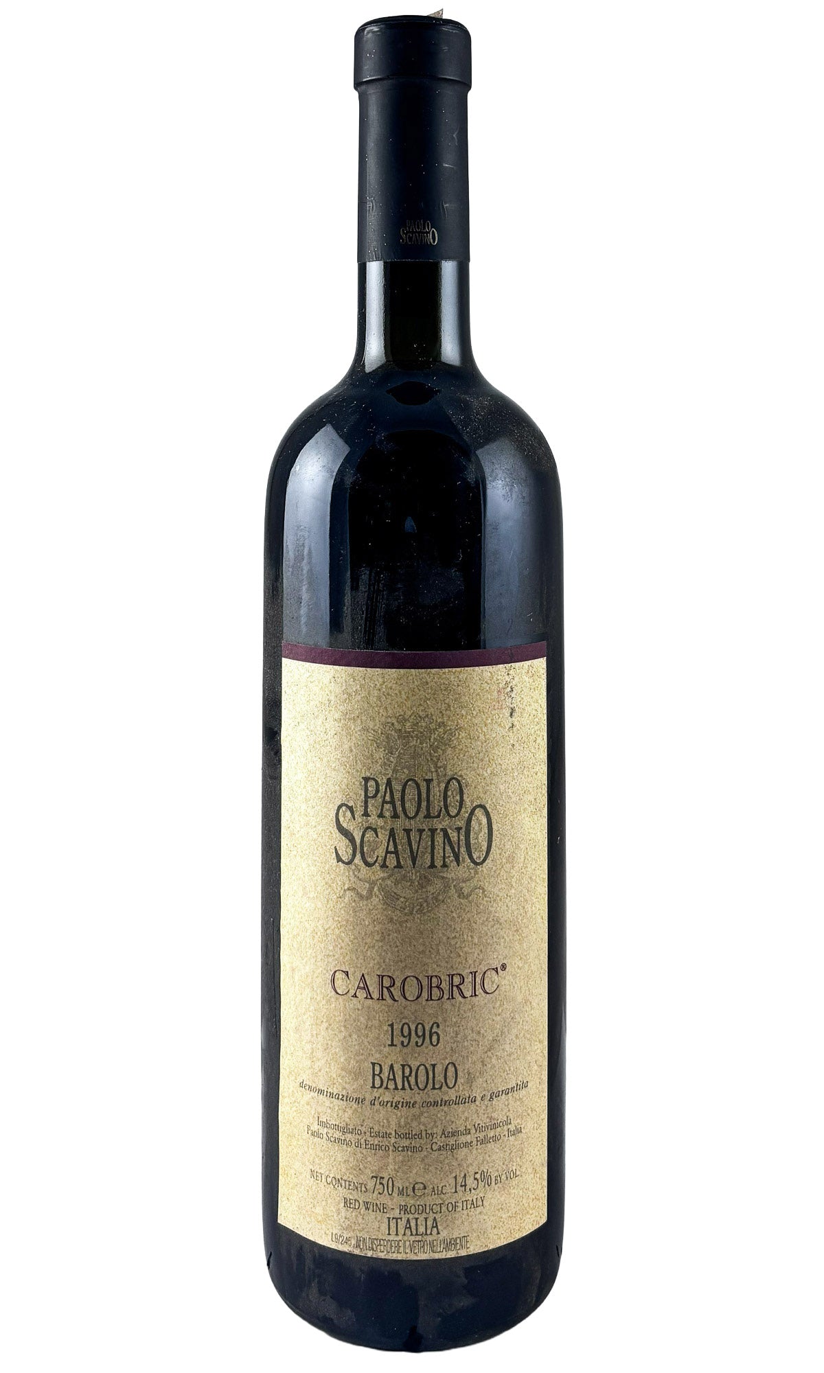 Bottle of Paolo Scavino, Barolo Carobric, 1996 - Red Wine - Flatiron Wines & Spirits - New York