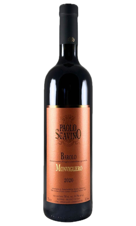 Bottle of Paolo Scavino, Barolo 'Monvigliero, 2020 - Red Wine - Flatiron Wines & Spirits - New York