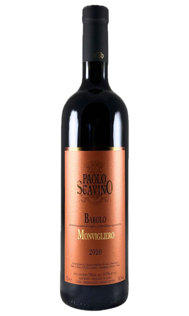 Bottle of Paolo Scavino, Barolo 'Monvigliero, 2020 - Red Wine - Flatiron Wines & Spirits - New York