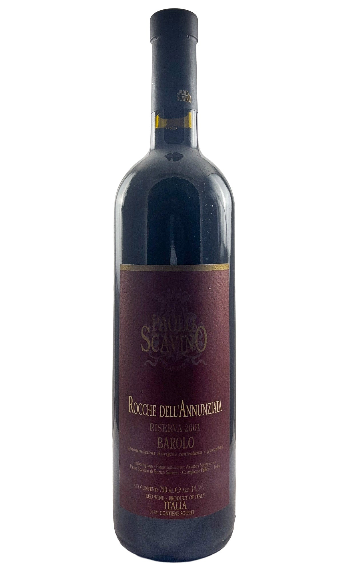 Bottle of Paolo Scavino, Barolo Rocche dell'Annunziata Riserva, 2001 - Red Wine - Flatiron Wines & Spirits - New York