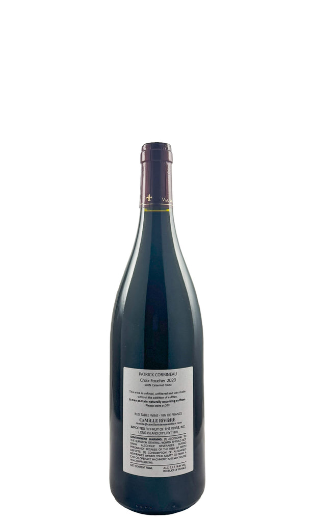 Bottle of Patrick Corbineau, VdF Rouge "Croix Fouchet", 2020 - Red Wine - Flatiron Wines & Spirits - New York