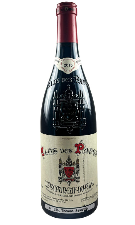 Bottle of Paul Avril, Chateauneuf-du-Pape Clos des Papes, 2015 - Red Wine - Flatiron Wines & Spirits - New York
